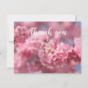 Cartão De Agradecimento Primavera Cherry Blossom Floral Sakura Obrigado