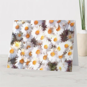 Cartão De Agradecimento Primavera Daisy Wildflower Watercolor