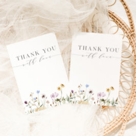 Cartão De Agradecimento Primavera Floral Baby in Bloom Chá de fraldas