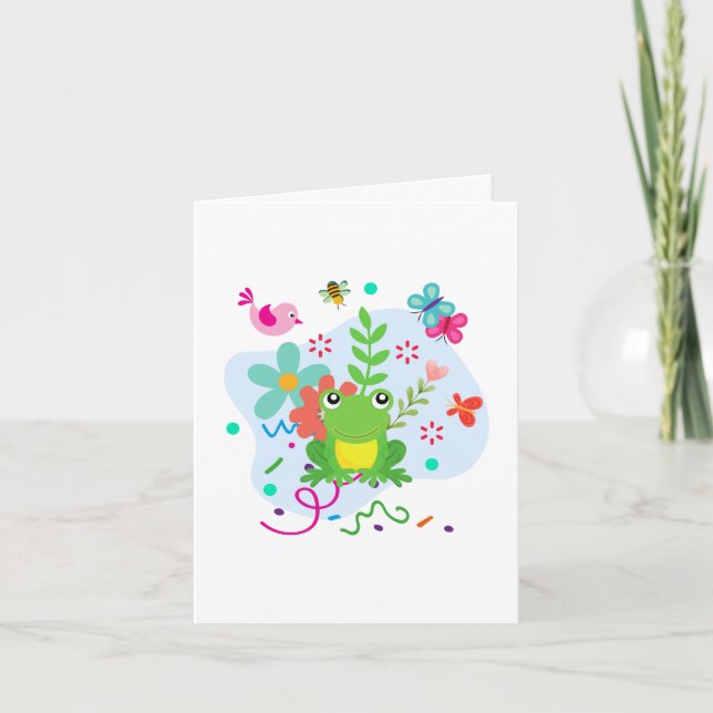 Cartão De Agradecimento Primavera no Jardim (Frente)