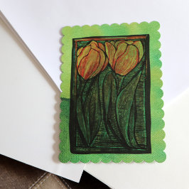 Cartão De Agradecimento Primavera Tulipas Tulipas Flores