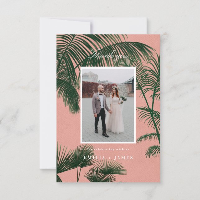 Cartão De Agradecimento Primaveras Palm Obrigado (Frente)