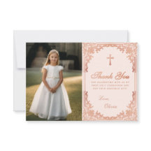 Primeira Comunhão Rosa Vintage Dourado Rosa Menina