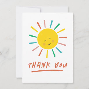 Cartão De Agradecimento Primeira Viagem ao Redor do Sol Aniversário Infant