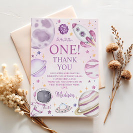 Cartão De Agradecimento Primeira Viagem Em Torno Do primeiro aniversario D