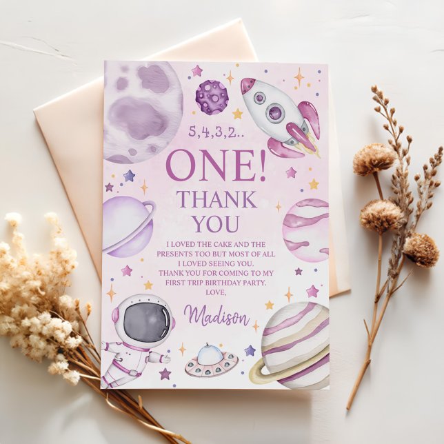 Cartão De Agradecimento Primeira Viagem Em Torno Do primeiro aniversario D (Criador carregado)