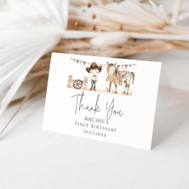 Cartão De Agradecimento Primeiro aniversário do Rodeo