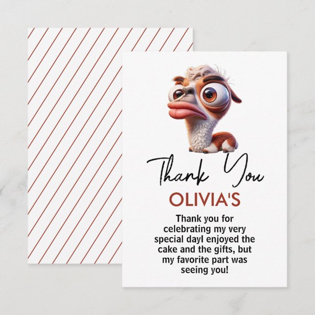 Cartão De Agradecimento primeiro aniversario mexicano (Frente/Verso)