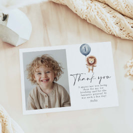 Cartão De Agradecimento Primeiro aniversario Wild One Boy Obrigado