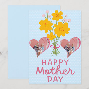 Cartão De Agradecimento Primeiro Dia de as mães Foto Coração Nova Mãe