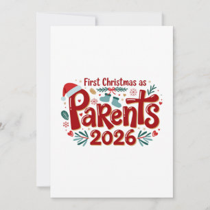 Cartão De Agradecimento Primeiro Natal como Pais Festa de Família Natal 