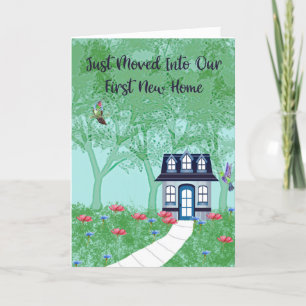 Cartão De Agradecimento Primeiro novo lançamento em casa