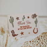 Cartão De Agradecimento Primeiro primeiro aniversario Rodeo Selvagem de Ca<br><div class="desc">Este é um cartões de agradecimentos selvagem de temas ocidentais com designs e fontes rodeadas ocidentais. Edite TODOS os textos e cores para fazer com que este ajustado de modelo de cartões de agradecimentos seja necessário para o seu evento e estilo pessoal! Selecione "personalizar" e "editar usando a ferramenta design"...</div>