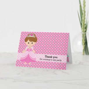 Cartão De Agradecimento Princesa & Castelo