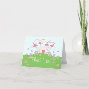 Cartão De Agradecimento Princesa Castle, Obrigado.