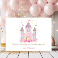 Princesa Castle Pink Dourado Floral Birday