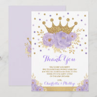 Princesa Chá de fraldas Roxo Dourado Floral