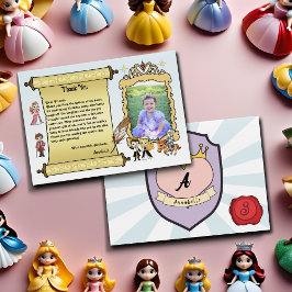 Cartão De Agradecimento Princesa e Príncipe Fairytale Foto Real