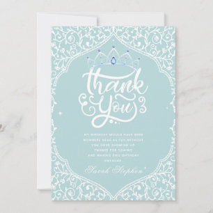 Cartão De Agradecimento Princesa real Partido