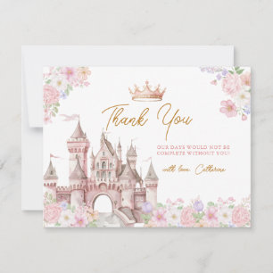 Cartão De Agradecimento Princesa UMA VEZ Upon a time Aniversário Castelo C