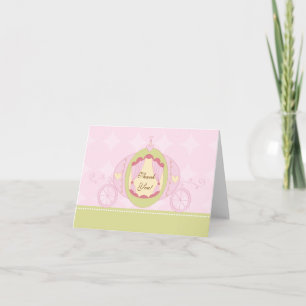Cartão De Agradecimento Princess Thank You Note Sweet Carriage