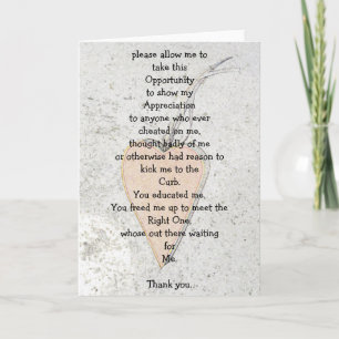 Cartão De Agradecimento Procurando amor