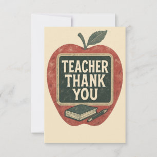 Cartão De Agradecimento Professor de Grunge Industrial - Sala de aula de V