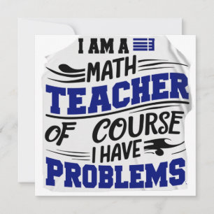 Cartão De Agradecimento Professor de matemática Piada 