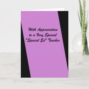 Cartão De Agradecimento Professor especial de Educação Obrigado Strike o