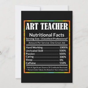 Cartão De Agradecimento Professora de Arte Fala Arte Artista Engraçada Ca