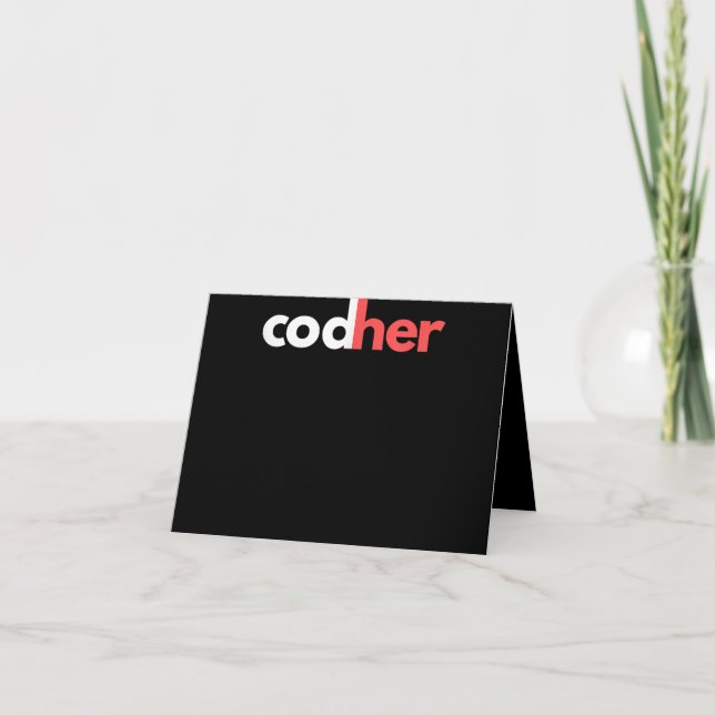 Cartão De Agradecimento Programadora da Codher Women Stem Engenheiro Amant (Frente)