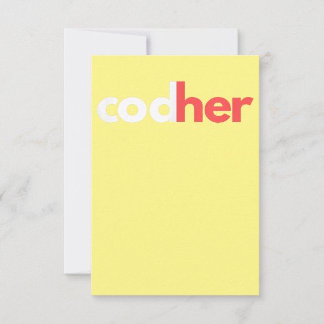 Cartão De Agradecimento Programadora da Codher Women Stem Engenheiro Amant (Frente)