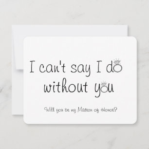 Cartão De Agradecimento Proposta de madrinha de casamento