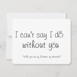 Cartão De Agradecimento Proposta de madrinha de casamento