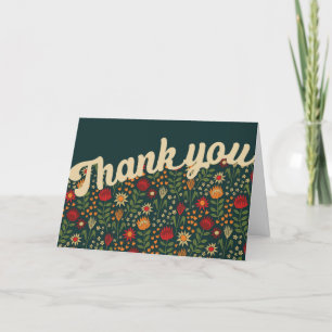 Cartão De Agradecimento Protea Floral Impressão Millefleur