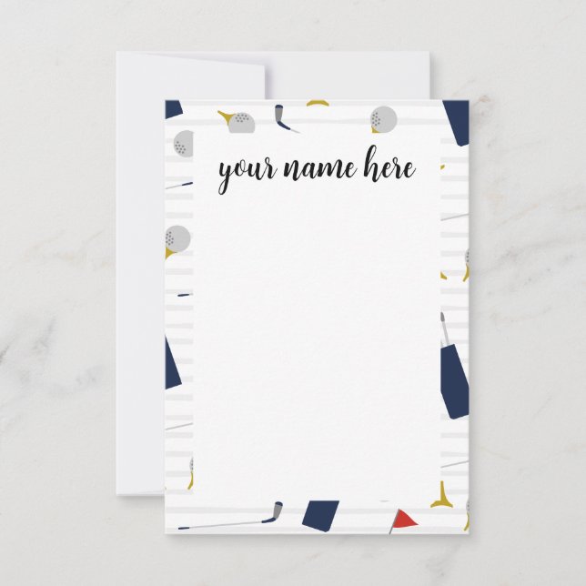 Cartão De Agradecimento Protetores de Golfe Personalizados (Frente)