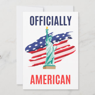 Cartão De Agradecimento Proud New U.S. Citizen Card – Patriotic Gift