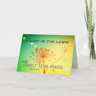 Cartão De Agradecimento Psalm 145:3 Great is the Lord, Bible Verse card