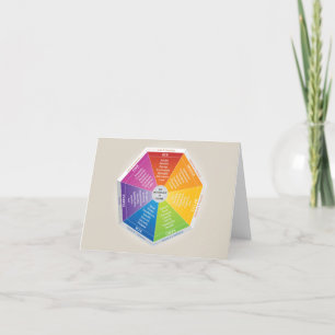 Cartão De Agradecimento Psicologia da Roda das Cores - Diagrama multicolor