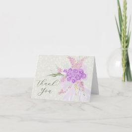 Cartão De Agradecimento Puerto Madero Coquette Lilac Laço Transparente em