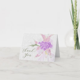 Cartão De Agradecimento Puerto Madero Coquette Lilac Laço Transparente em