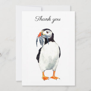 cartão de agradecimento Puffin