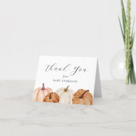 Cartão De Agradecimento Pumpkin Baby Obrigado