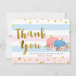 Cartão de agradecimento Pumpkin Gold