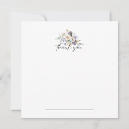 Cartão De Agradecimento Purple Floral Obrigado Notecard