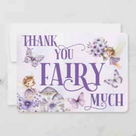 Cartão De Agradecimento Purple Floral Thank You Fairy Much