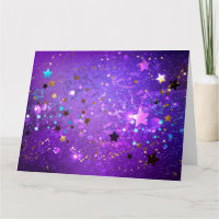 Purple foil background with Stars