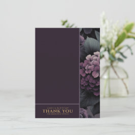 Cartão De Agradecimento Purple Moody Floral
