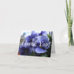Cartão De Agradecimento Purple Pansies Photo Thank You Card