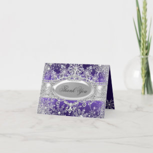 Cartão de Agradecimento Purple Princess Winter Won